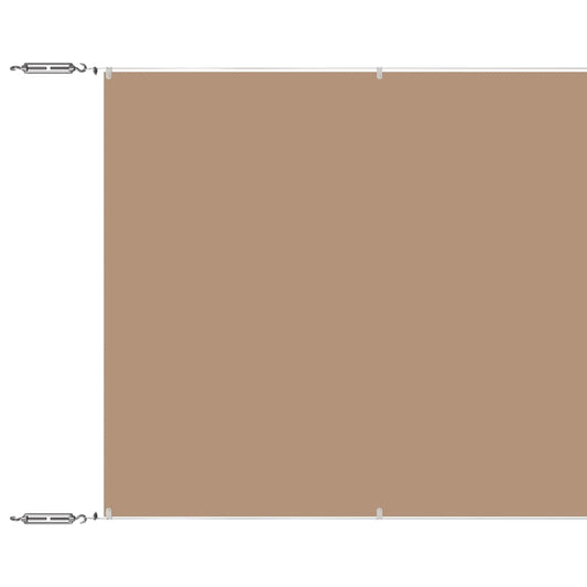 148413 vidaXL Vertical Awning Taupe 140x800 cm Oxford Fabric