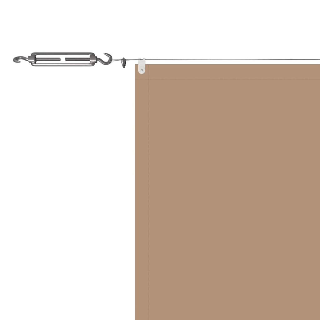 148413 vidaXL Vertical Awning Taupe 140x800 cm Oxford Fabric