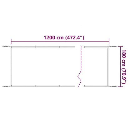 148471 vidaXL Vertical Awning Blue 180x1200 cm Oxford Fabric