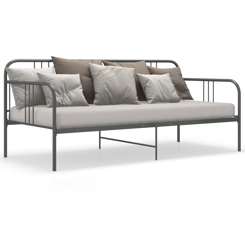 Sofa Bed Frame | Grey | Powder-coated metal | 90x200 cm