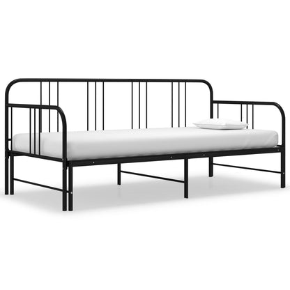 Sofa Bed Frame | Black | Powder-coated metal | 200 x 90 cm mattress size