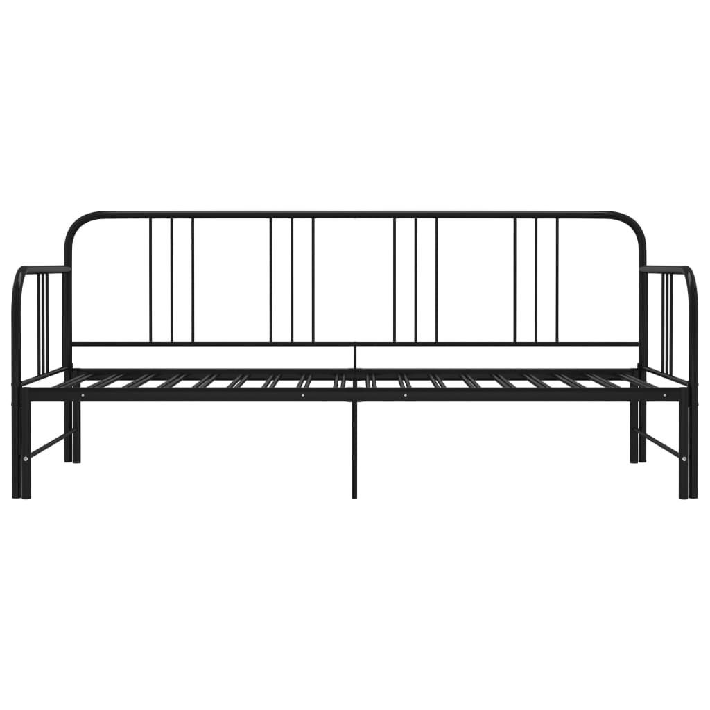 Sofa Bed Frame | Black | Powder-coated metal | 200 x 90 cm mattress size