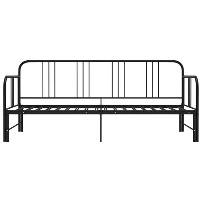 Sofa Bed Frame | Black | Powder-coated metal | 200 x 90 cm mattress size