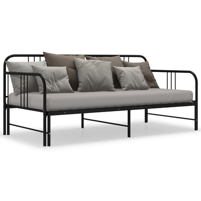 Sofa Bed Frame | Black | Powder-coated metal | 200 x 90 cm mattress size