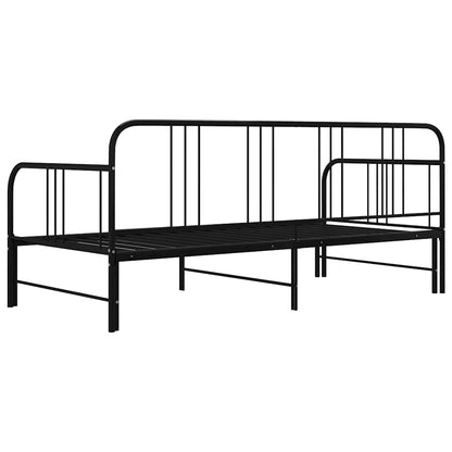 Sofa Bed Frame | Black | Powder-coated metal | 200 x 90 cm mattress size