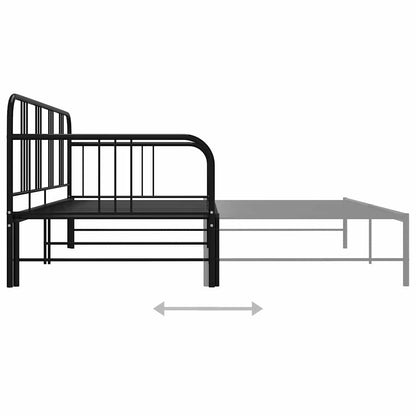 Sofa Bed Frame | Black | Powder-coated metal | 200 x 90 cm mattress size
