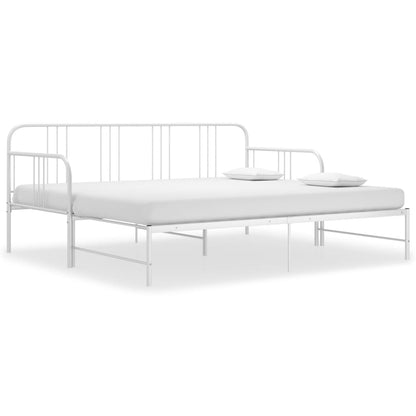 Sofa Bed Frame | White | Metal | 200 x 90 cm mattress needed