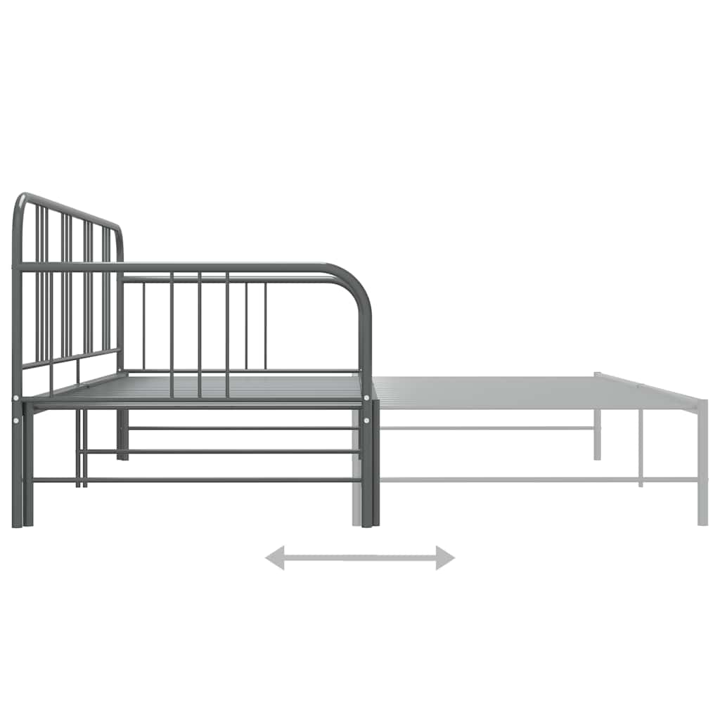 Sofa Bed Frame | Grey | Powder-coated metal | 90x200cm
