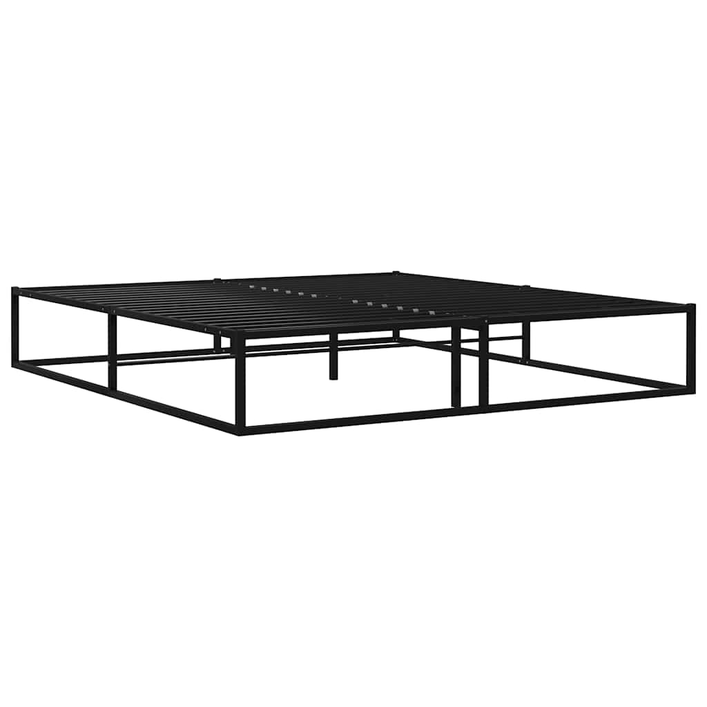 Bed Frame | Black | Powder-coated metal | Double | Durable | Bed Frame