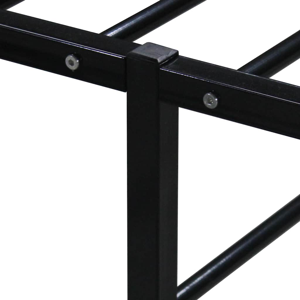Bed Frame | Black | Powder-coated metal | 160x200 cm | Durable