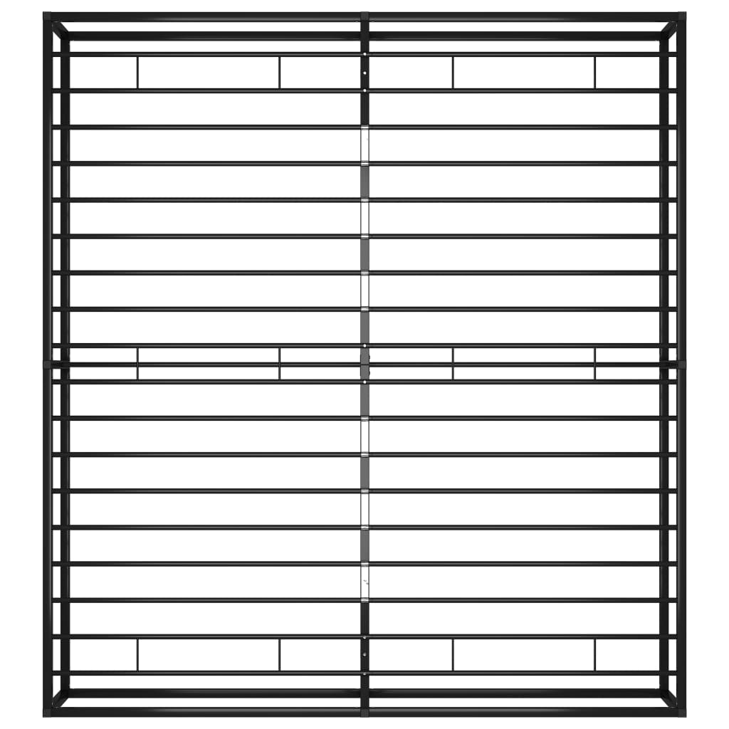 Bed Frame | Black | Powder-coated metal | 160x200 cm | Durable