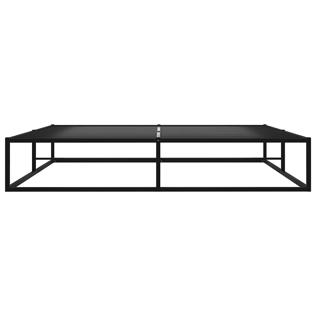 Bed Frame | Black | Powder-Coated Metal | Double | Sturdy | Bed Frame