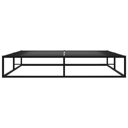Bed Frame | Black | Powder-Coated Metal | Double | Sturdy | Bed Frame