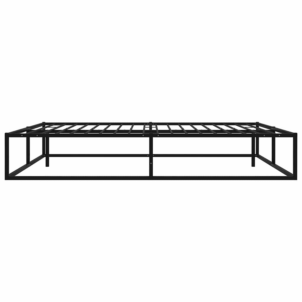 Bed Frame | Black | Powder-Coated Metal | Double | Sturdy | Bed Frame