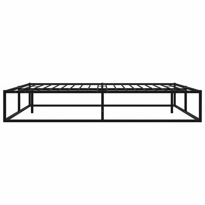 Bed Frame | Black | Powder-Coated Metal | Double | Sturdy | Bed Frame