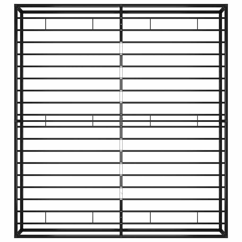 Bed Frame | Black | Powder-Coated Metal | Double | Sturdy | Bed Frame