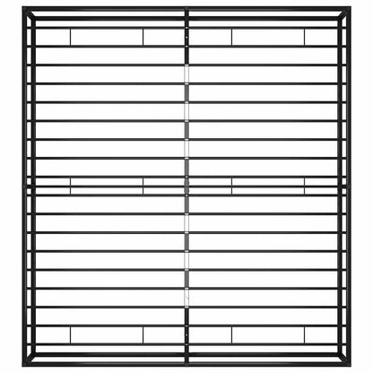 Bed Frame | Black | Powder-Coated Metal | Double | Sturdy | Bed Frame
