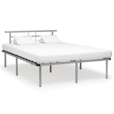 Bed Frame Grey Metal 140x200 cm
