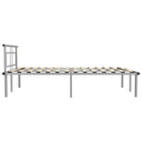 Bed Frame Grey Metal 140x200 cm