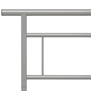Bed Frame Grey Metal 140x200 cm