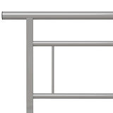 Bed Frame Grey Metal 140x200 cm