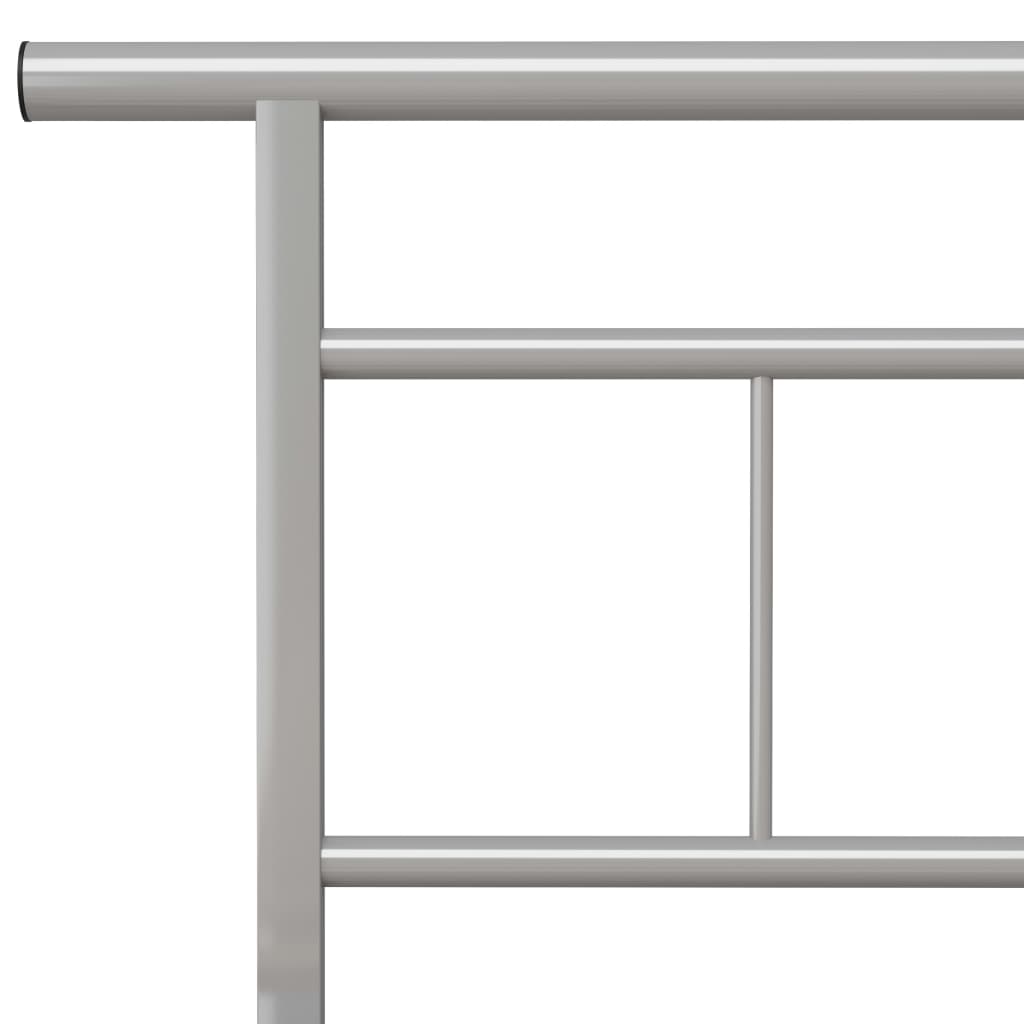 Bed Frame | Grey | Metal, Plywood | 200x200 cm | Modern | Bed Frame