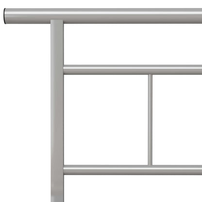 Bed Frame | Grey | Metal, Plywood | 200x200 cm | Modern | Bed Frame