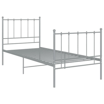 Bed Frame | Grey | Powder-coated metal | Single | Durable