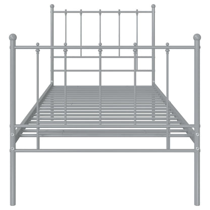 Bed Frame | Grey | Powder-coated metal | Single | Durable
