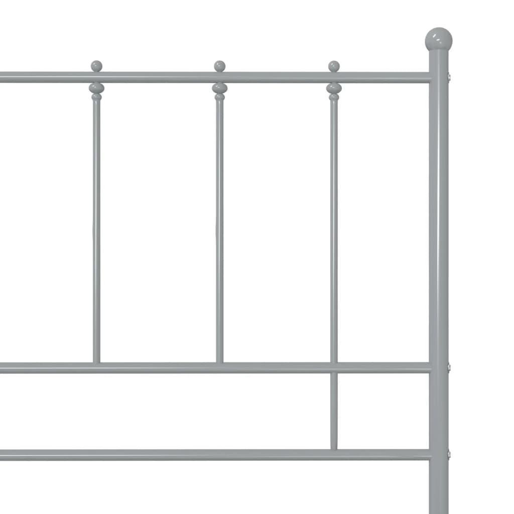 Bed Frame | Grey | Powder-coated metal | Single | Durable