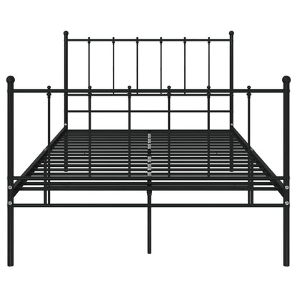 Bed Frame | Black | Powder-coated metal | Double | Durable | Bed Frame