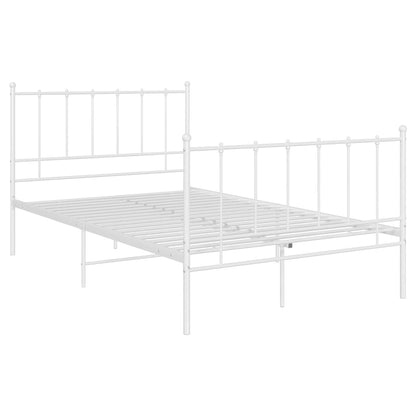 Bed Frame | White | Powder-coated metal | 120x200 cm | Durable