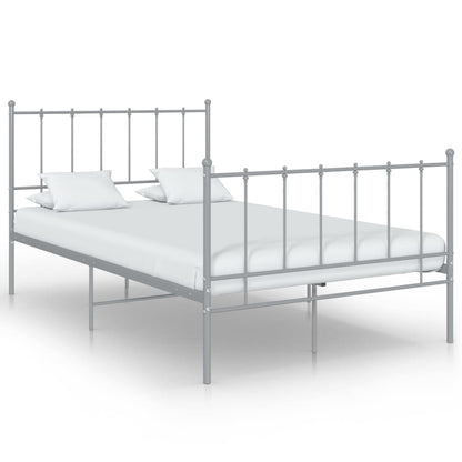 Bed Frame | Grey | Powder-coated metal | Double | Durable | Bed Frame