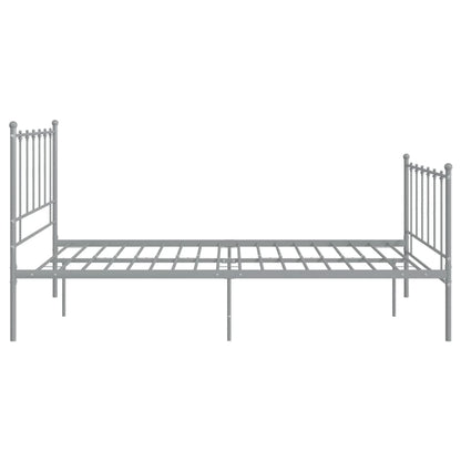 Bed Frame | Grey | Powder-coated metal | Double | Durable | Bed Frame