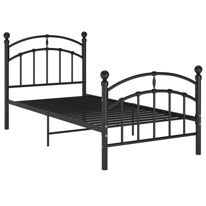 Bed Frame | Black | Powder-coated metal | 100x200 cm | Tough | Bed Frame