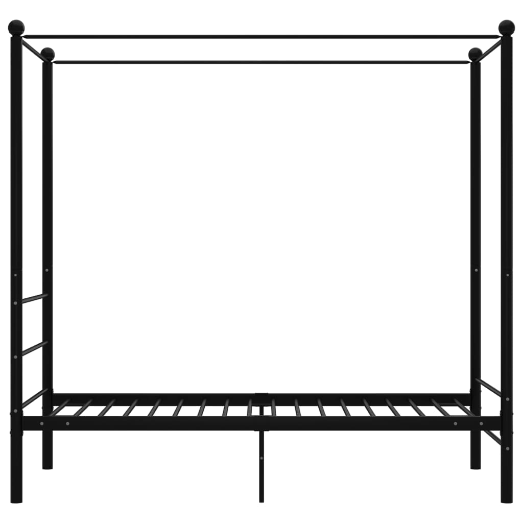 Bed Frame | Black | Powder-coated metal | Single | Durable | Bed Frame