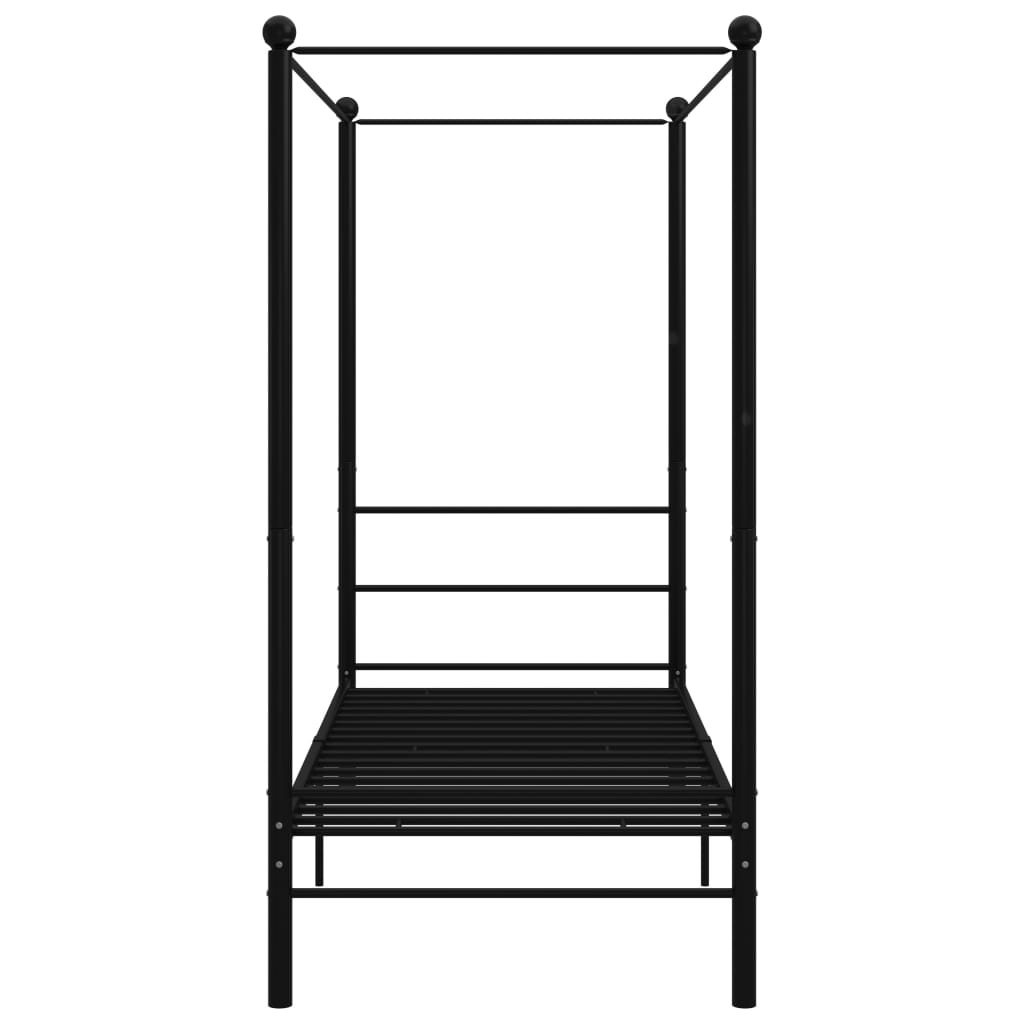 Bed Frame | Black | Powder-coated Metal | Single | Tough | Bed Frame