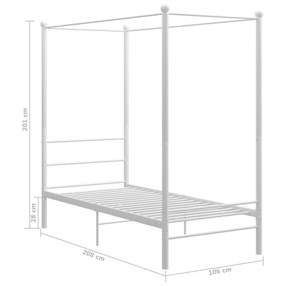 Bed Frame | White | Powder-coated metal | Single | Tough | Bed Frame