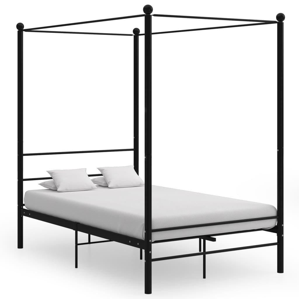 Bed Frame | Black | Powder-coated metal | Double | Classic/Traditional