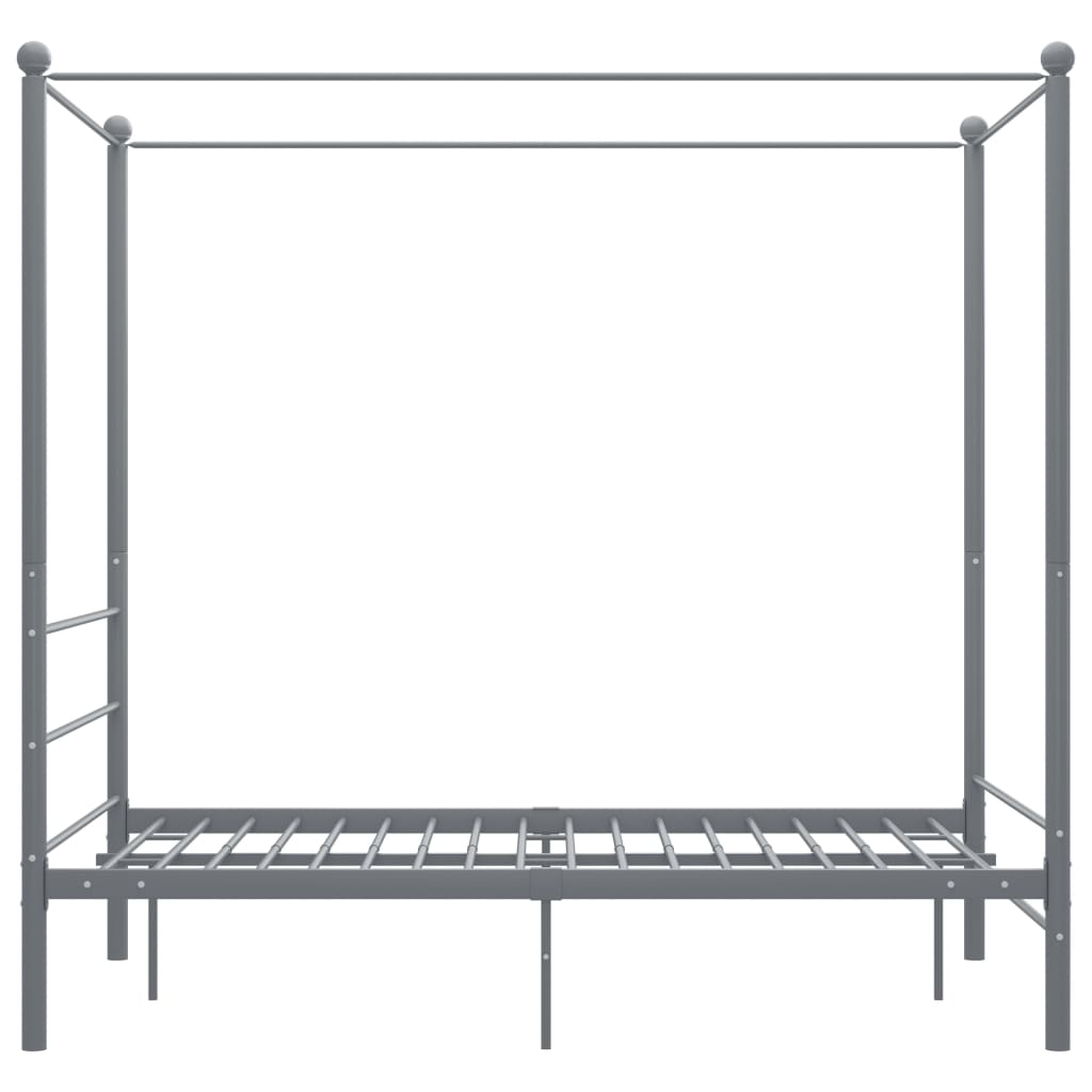 Bed Frame | Grey | Powder-coated metal | Double | Durable | Bed Frame