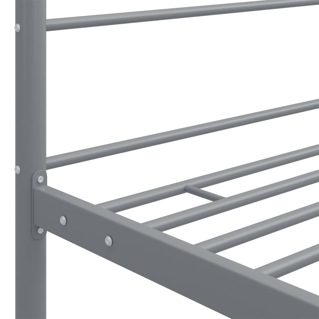 Bed Frame | Grey | Powder-coated metal | Double | Durable | Bed Frame