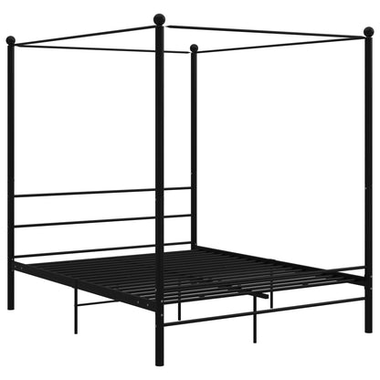 Bed Frame | Black | Powder-coated metal | Double | Durable | Bed Frame