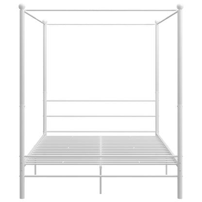 Bed Frame | White | Powder-coated metal | Double | Sturdy | Bed Frame