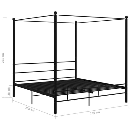 Bed Frame | Black | Powder-coated metal | Super King | Bed Frame