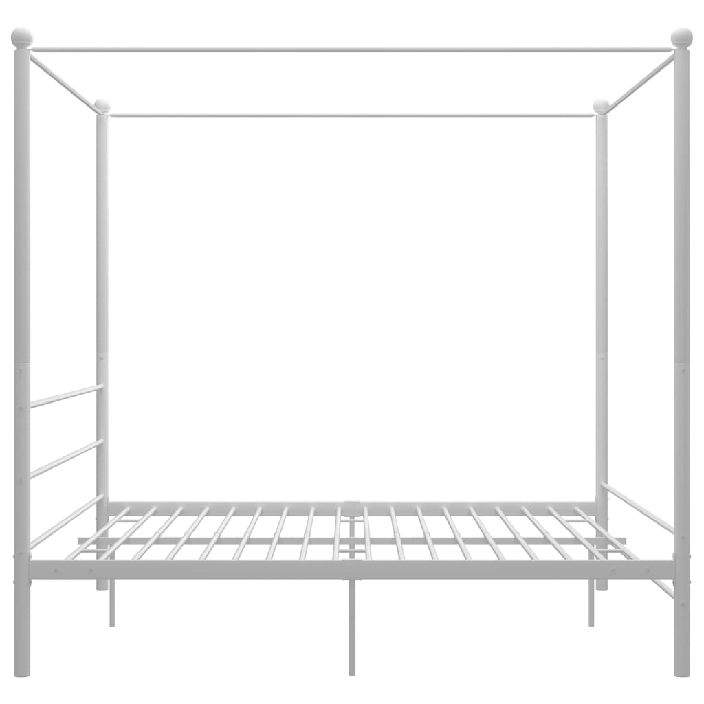 Bed Frame | White | Powder-coated metal | 200x200 cm | Durable