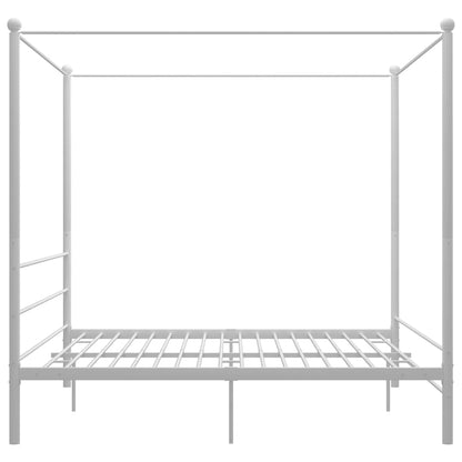 Bed Frame | White | Powder-coated metal | 200x200 cm | Durable