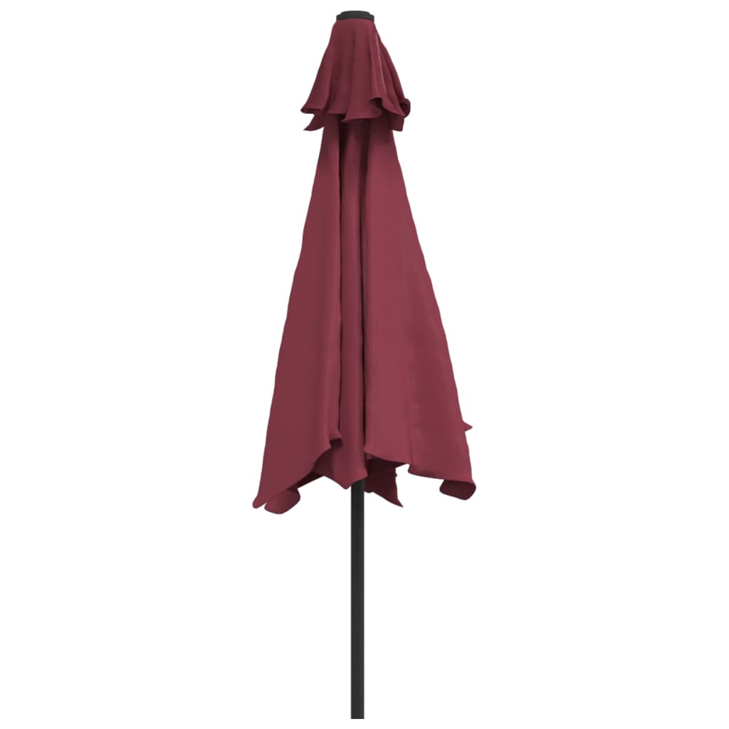 Garden Parasol with Metal Pole Bordeaux Red 300 cm