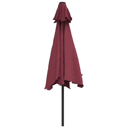 Garden Parasol with Metal Pole Bordeaux Red 300 cm