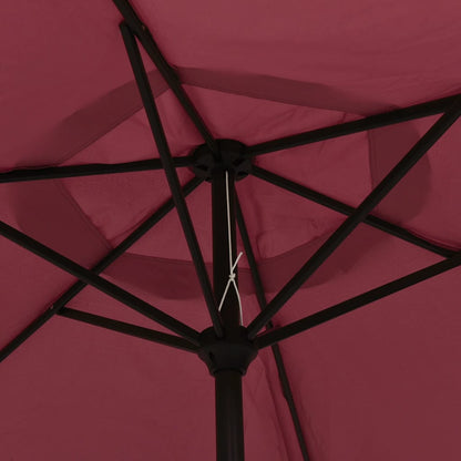 Garden Parasol with Metal Pole Bordeaux Red 300 cm