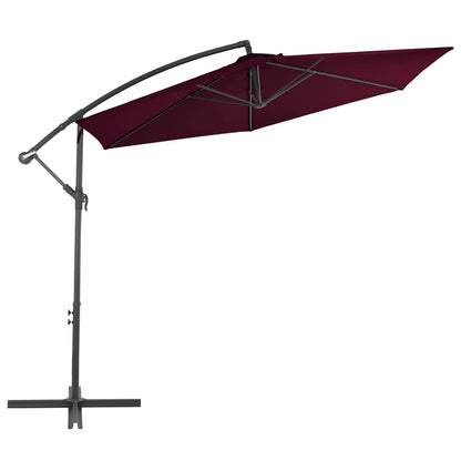 Cantilever Garden Parasol | Bordeaux Red | Polyester, Metal | Large